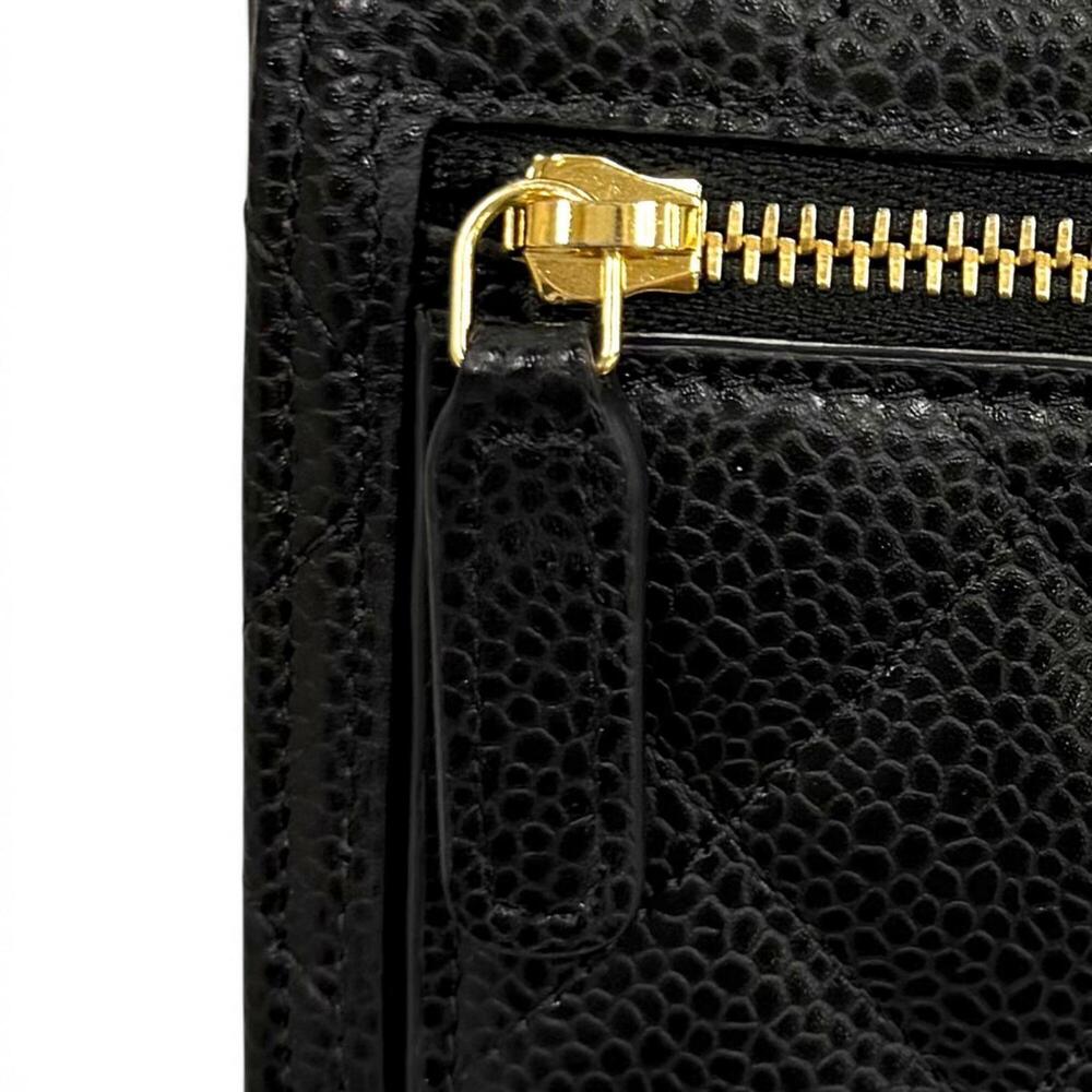 CHANEL Black Caviar Leather Logo Wallet - Picture 9 of 12